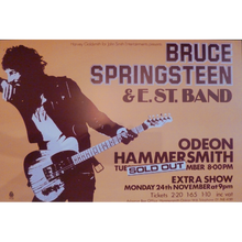 Load image into Gallery viewer, Bruce Springsteen poster - 1st UK concert appearance Hammersmith Odeon 1975 - Original Music and Movie Posters for sale from Bamalama - Online Poster Store UK London
