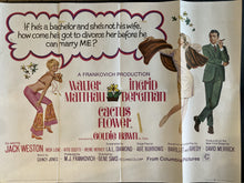 Load image into Gallery viewer, Cactus Flower original movie film poster - UK Quad 1969 Walter Matthau - Original Music and Movie Posters for sale from Bamalama - Online Poster Store UK London
