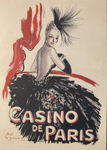 Load image into Gallery viewer, Casino De Paris poster: World famous 1950s Paris music hall, design by Jose de Zamora - Original Music and Movie Posters for sale from Bamalama - Online Poster Store UK London
