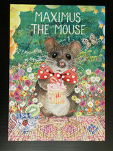 Load image into Gallery viewer, Children`s Animal Alphabet A2 poster - Maximus the Mouse, original design beautifully hand painted with water colors - Original Music and Movie Posters for sale from Bamalama - Online Poster Store UK London
