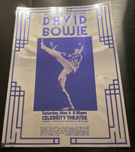 Load image into Gallery viewer, David Bowie concert poster - Ziggy live Celebrity Theatre USA 1972 chrome mirror effect - Original Music and Movie Posters for sale from Bamalama - Online Poster Store UK London
