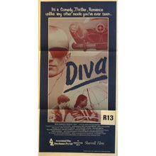 Load image into Gallery viewer, Diva original movie film poster - Australian daybill insert French movie 1981 - Original Music and Movie Posters for sale from Bamalama - Online Poster Store UK London

