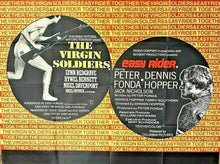 Load image into Gallery viewer, Easy Rider &amp; Virgin Soldiers original double bill movie film poster - British Quad 1969 - Original Music and Movie Posters for sale from Bamalama - Online Poster Store UK London
