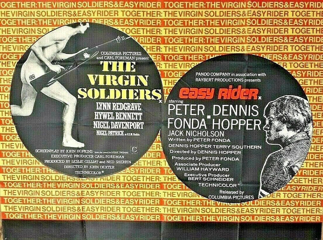 Easy Rider & Virgin Soldiers original double bill movie film poster - British Quad 1969 - Original Music and Movie Posters for sale from Bamalama - Online Poster Store UK London