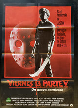 Load image into Gallery viewer, Friday the 13th part 5 original horror movie film poster - Spain 1985 - Original Music and Movie Posters for sale from Bamalama - Online Poster Store UK London
