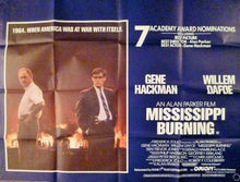 Load image into Gallery viewer, Gene Hackman original movie film poster - Mississippi Burning 1988 British Quad - Original Music and Movie Posters for sale from Bamalama - Online Poster Store UK London
