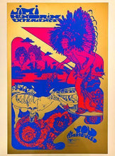 Load image into Gallery viewer, Hapshash screen print poster Jimi Hendrix signed by Nigel Waymouth limited edition - Original Music and Movie Posters for sale from Bamalama - Online Poster Store UK London

