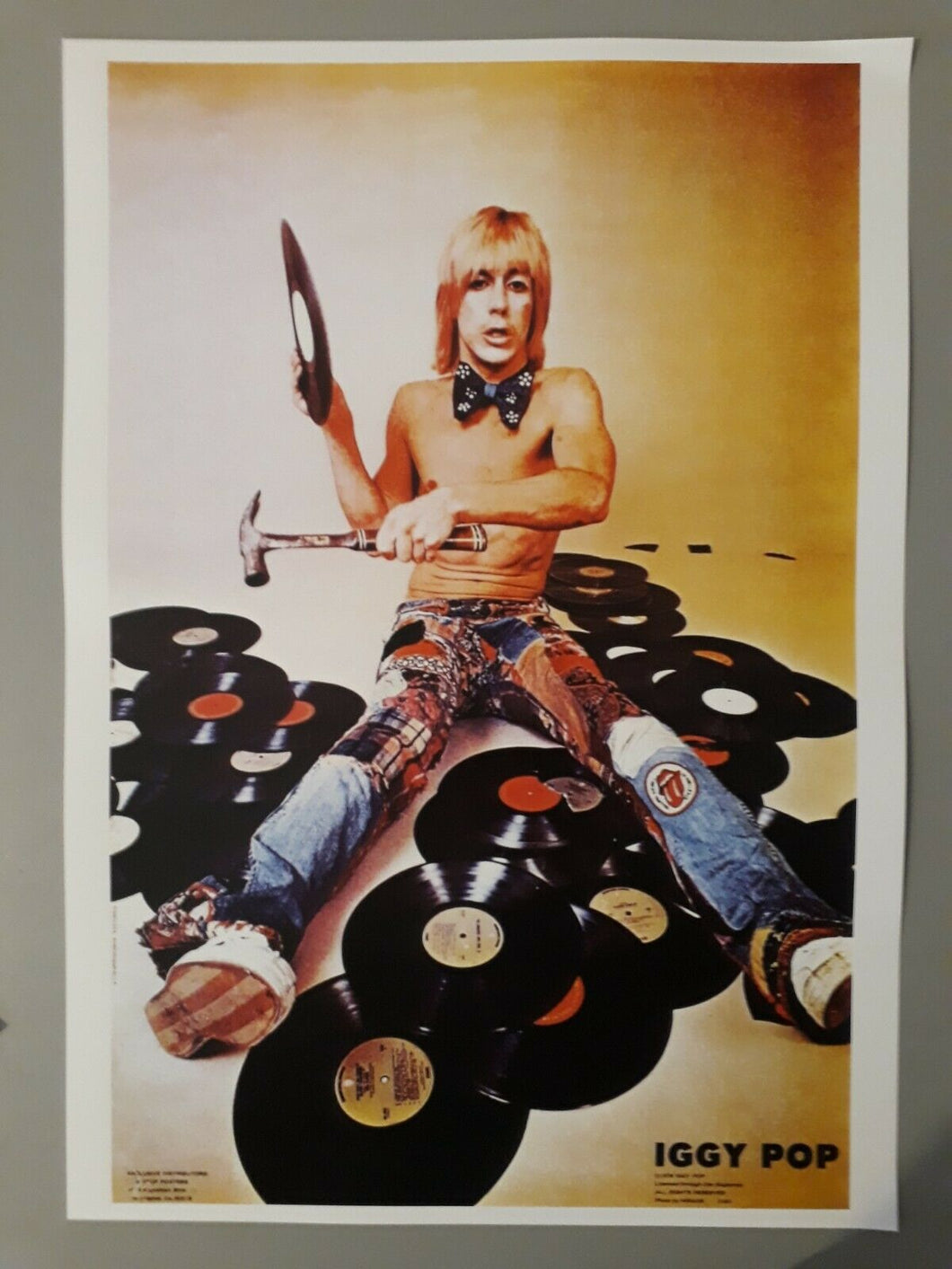 Iggy Pop & Stooges poster - Breaking records promo 1973 fantastic new reprinted edition - Original Music and Movie Posters for sale from Bamalama - Online Poster Store UK London