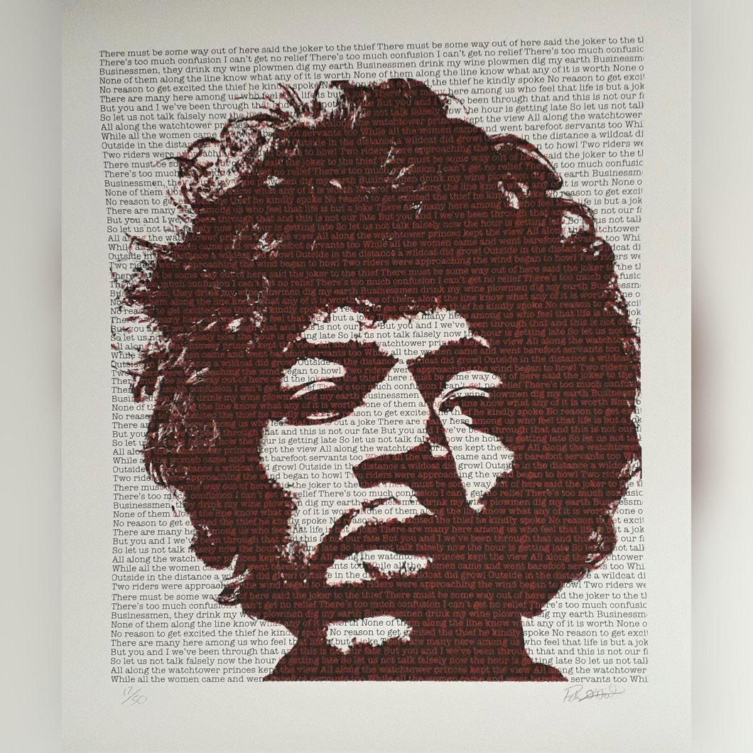 Jimi Hendrix original poster design - Signed and numbered limited edition by Pete O`Neil - Original Music and Movie Posters for sale from Bamalama - Online Poster Store UK London
