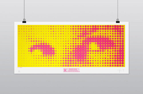 Kill Bill silk screen print poster - 3 Color Yellow & Rhodamine Red signed and numbered by designer Ink Candy Limited Edition of only 50 - Original Music and Movie Posters for sale from Bamalama - Online Poster Store UK London