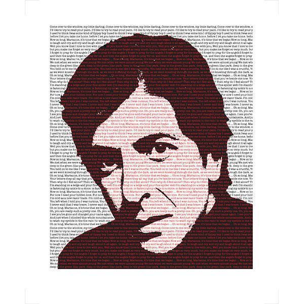 Leonard Cohen poster print - Limited edition signed & numbered by designer - Original Music and Movie Posters for sale from Bamalama - Online Poster Store UK London