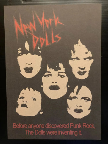 New York Dolls vintage style poster - Fantastic 70s design Large A2 repro - Original Music and Movie Posters for sale from Bamalama - Online Poster Store UK London