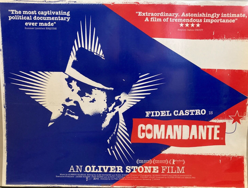 Oliver Stone original movie film poster - Comandante British UK Quad Castro 2003 - Original Music and Movie Posters for sale from Bamalama - Online Poster Store UK London