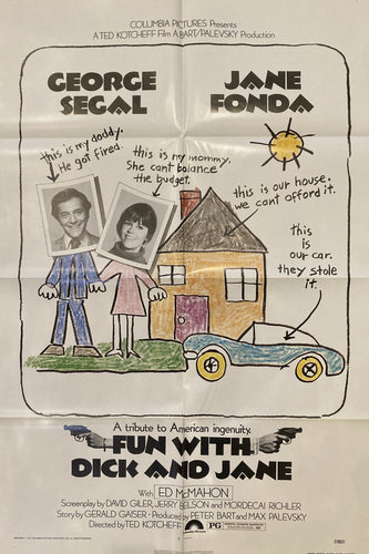 Original Jane Fonda movie film poster - Fun with Dick & Jane USA 1 sheet 1977 - Original Music and Movie Posters for sale from Bamalama - Online Poster Store UK London