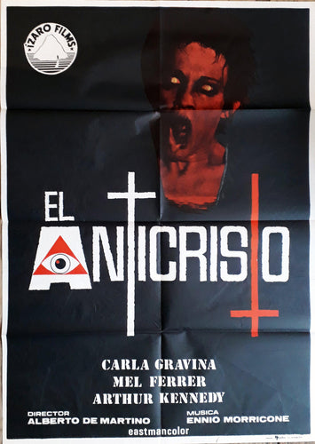 Original horror movie film poster - The Antichrist 1975 Spanish music by Ennio Morricone - Original Music and Movie Posters for sale from Bamalama - Online Poster Store UK London