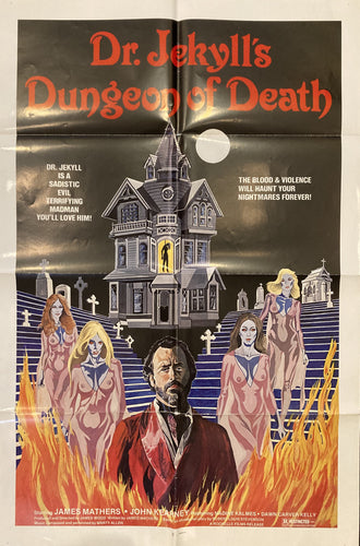 Original vintage horror movie film poster - Dr.Jekyll`s Dungeon of Death USA 1sheet 1979 - Original Music and Movie Posters for sale from Bamalama - Online Poster Store UK London