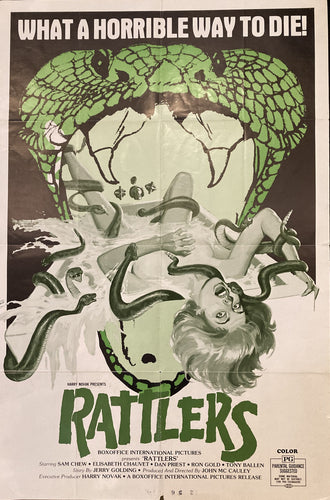 Original vintage horror movie film poster - Rattlers USA 1 sheet 1976 - Original Music and Movie Posters for sale from Bamalama - Online Poster Store UK London