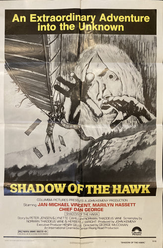Original vintage horror movie film poster - Shadow of the Hawk USA 1 sheet 1976 - Original Music and Movie Posters for sale from Bamalama - Online Poster Store UK London