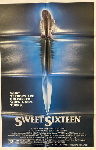 Original vintage horror movie film poster - Sweet Sixteen 1983 slasher USA 1sheet - Original Music and Movie Posters for sale from Bamalama - Online Poster Store UK London
