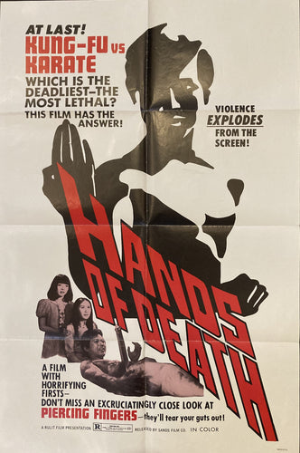 Original vintage martial arts movie film poster - Hands of Death USA 1 sheet 1972 - Original Music and Movie Posters for sale from Bamalama - Online Poster Store UK London