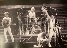 Load image into Gallery viewer, Queen poster photograph with Freddie Mercury large A3 size repro from original files/negative - Original Music and Movie Posters for sale from Bamalama - Online Poster Store UK London
