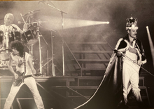 Load image into Gallery viewer, Queen poster photograph with Freddie Mercury large A3 size repro from original files/negative - Original Music and Movie Posters for sale from Bamalama - Online Poster Store UK London
