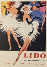 Load image into Gallery viewer, Rene Gruau poster: World famous 1950s Paris Lido nightclub image A2 size reproduction - Original Music and Movie Posters for sale from Bamalama - Online Poster Store UK London
