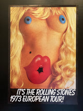 Load image into Gallery viewer, Rolling Stones vintage original concert poster - Very rare European tour 1973 promotional large A1 size designed by John Pasche - Original Music and Movie Posters for sale from Bamalama - Online Poster Store UK London
