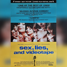 Load image into Gallery viewer, Sex, Lies and Videotape original movie film poster - USA 1989 Steven Soderbergh - Original Music and Movie Posters for sale from Bamalama - Online Poster Store UK London
