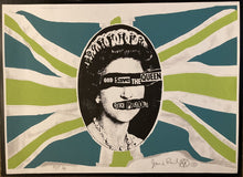 Load image into Gallery viewer, Sex Pistols original poster - Jamie Reid Screen Print God Save The Queen limited edition signed &amp; numbered 97 - Original Music and Movie Posters for sale from Bamalama - Online Poster Store UK London
