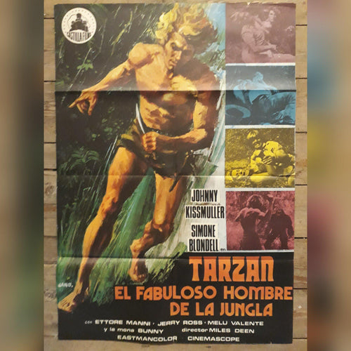 Tarzan original movie film poster - Spanish edition Johnny Weissmuller - Original Music and Movie Posters for sale from Bamalama - Online Poster Store UK London