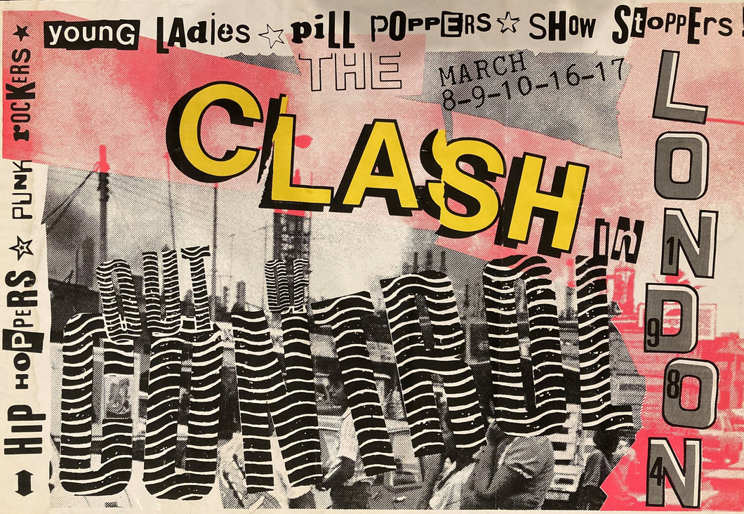 The Clash original concert poster - Out of Control tour live at Brixton Academy 1984 - Original Music and Movie Posters for sale from Bamalama - Online Poster Store UK London