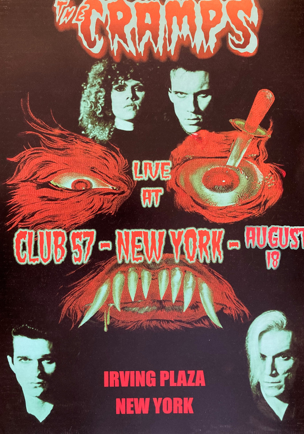 The Cramps poster - Live Club 57 New York USA 1979 Fantastic new reprint edition - Original Music and Movie Posters for sale from Bamalama - Online Poster Store UK London