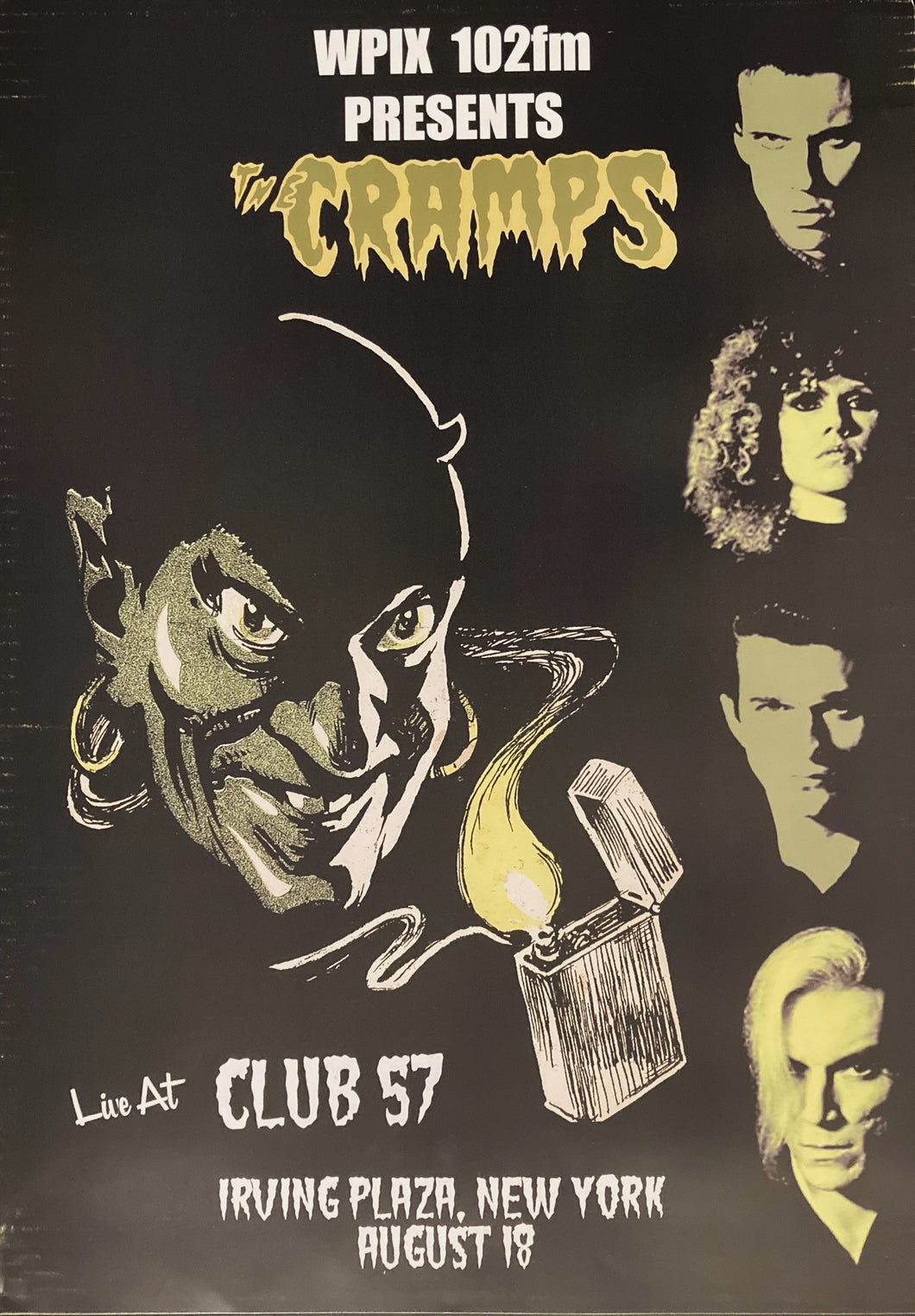 The Cramps poster - Live Club 57 New York USA 1979 Fantastic new reprint edition - Original Music and Movie Posters for sale from Bamalama - Online Poster Store UK London