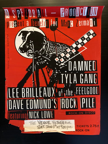 The Damned Original Punk Concert poster - Live at the Venue Victoria London 1979 - Original Music and Movie Posters for sale from Bamalama - Online Poster Store UK London