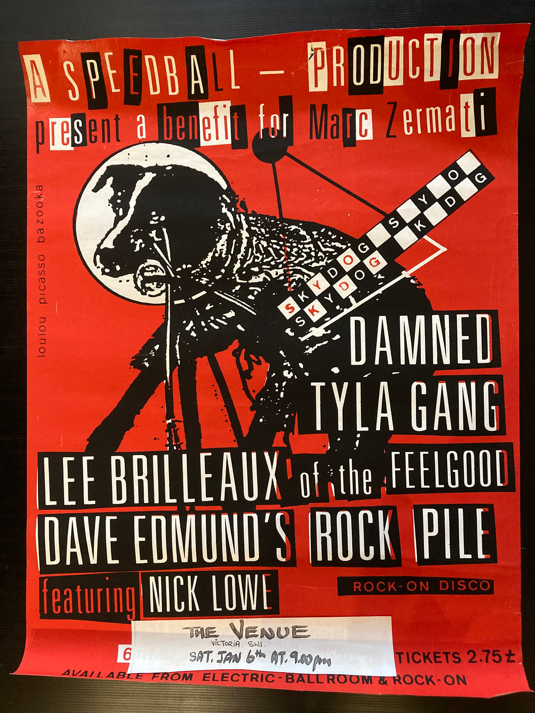 The Damned Original Punk Concert poster - Live at the Venue Victoria London 1979 - Original Music and Movie Posters for sale from Bamalama - Online Poster Store UK London