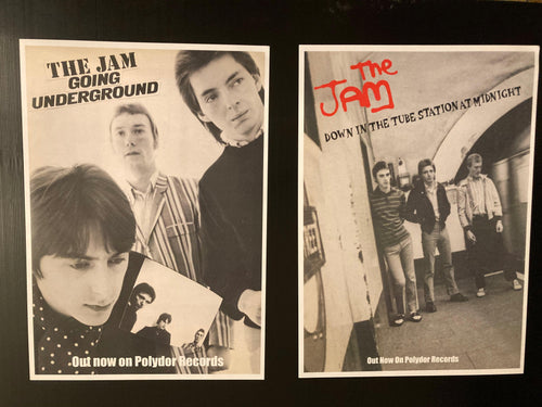 The Jam promotional posters x 2 - Going Underground & Tube Station new reprint large A2 size - Original Music and Movie Posters for sale from Bamalama - Online Poster Store UK London