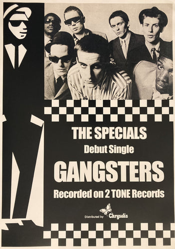 The Specials rare promotional poster - Gangsters on 2 Tone 1979 A2 reprint - Original Music and Movie Posters for sale from Bamalama - Online Poster Store UK London