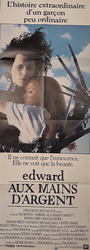 Tim Burton vintage Original movie film poster - Edward Scissorhands French 1990 Johnny Depp - Original Music and Movie Posters for sale from Bamalama - Online Poster Store UK London