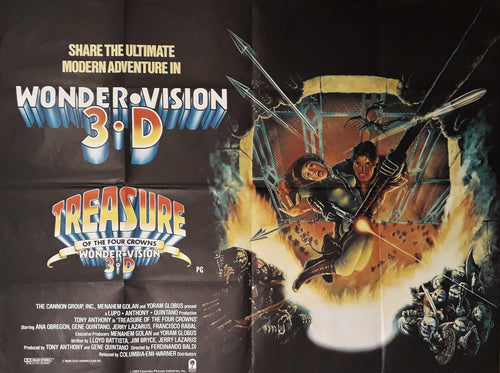 Treasure of the Four Crowns Original Sci Fi movie film poster - British Quad 1983 - Original Music and Movie Posters for sale from Bamalama - Online Poster Store UK London