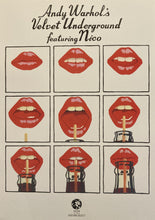 Load image into Gallery viewer, Velvet Underground and Nico poster - Andy Warhol lips design 1967 New Large A2 size - Original Music and Movie Posters for sale from Bamalama - Online Poster Store UK London
