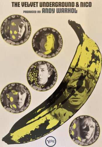 Velvet Underground poster - First Album with Andy Warhol & Nico 1967 Large A2 new design - Original Music and Movie Posters for sale from Bamalama - Online Poster Store UK London