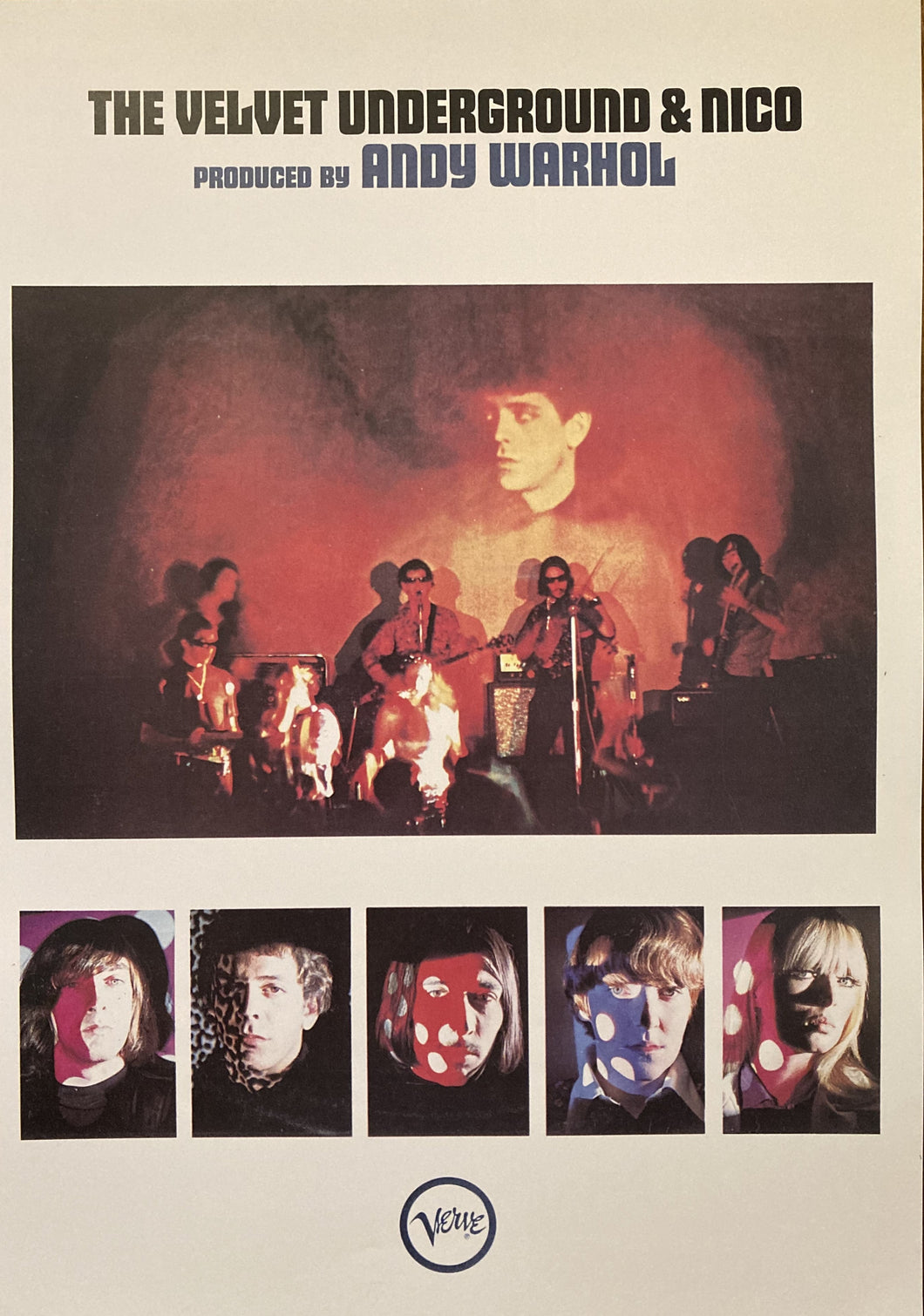 Velvet Underground poster - First album produced by Andy Warhol 1967 New Large A2 - Original Music and Movie Posters for sale from Bamalama - Online Poster Store UK London