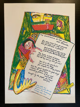 Load image into Gallery viewer, Vintage original design poetry poster- Questioning of the Giant by Nicki Jackowska, part of series no. 3 published by South East Arts, Kent - Original Music and Movie Posters for sale from Bamalama - Online Poster Store UK London
