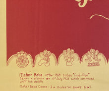 Load image into Gallery viewer, Vintage original poetry poster - Meher Baba poem by John Horder and design by Nina Carroll - Original Music and Movie Posters for sale from Bamalama - Online Poster Store UK London
