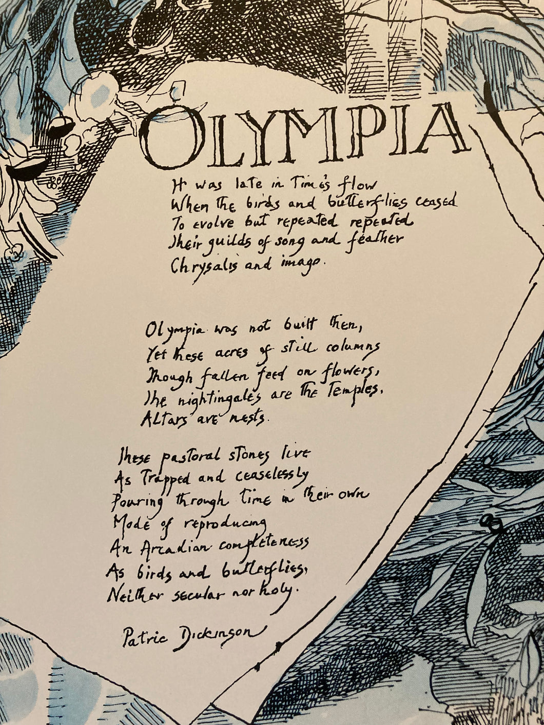 Vintage original poetry poster - Series number 2 Olympia by Patric Dickinson and designed in 1978 - Original Music and Movie Posters for sale from Bamalama - Online Poster Store UK London