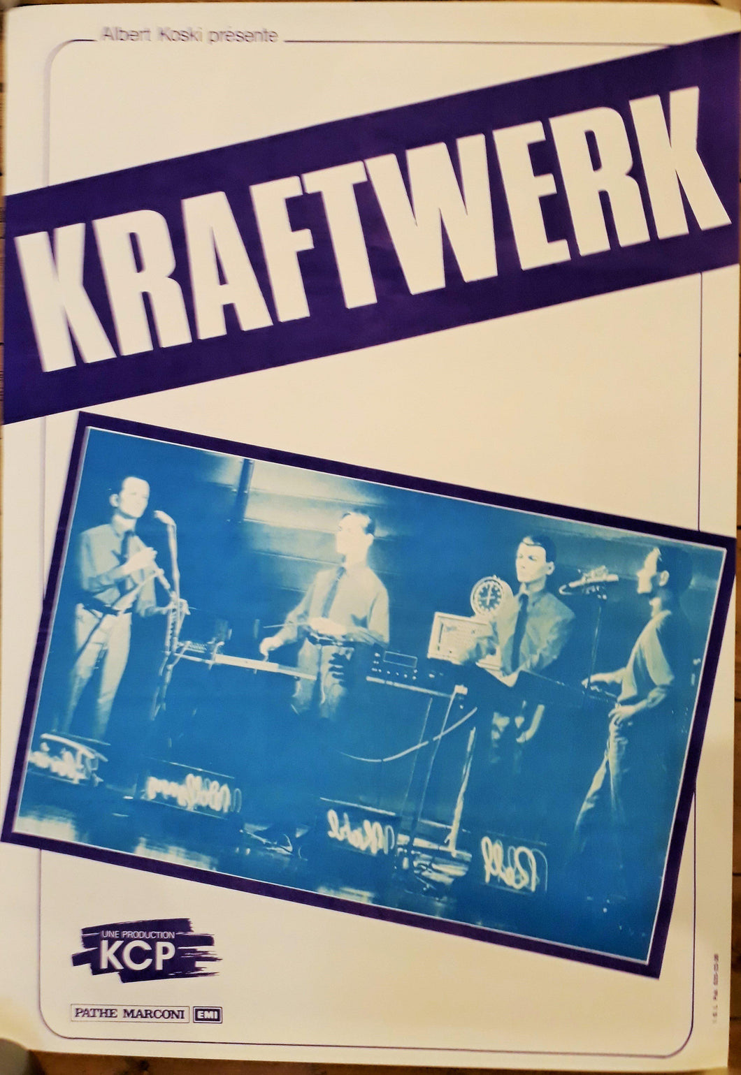 kraftwerk concert promo poster - 1970s designed French repro - Original Music and Movie Posters for sale from Bamalama - Online Poster Store UK London