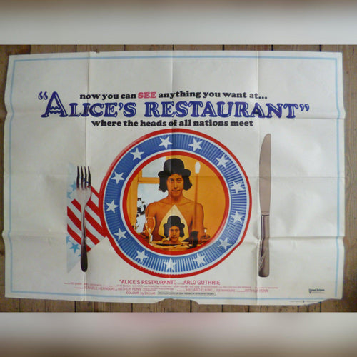 Alice`s Restaurant original movie poster - British UK Quad 1969 Arlo Guthrie - Original Music and Movie Posters for sale from Bamalama - Online Poster Store UK London