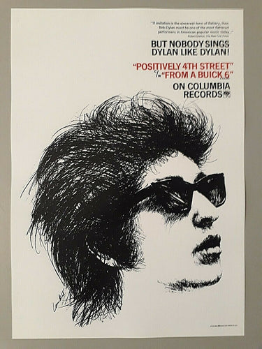 Bob Dylan poster - Positively 4th street music paper promo advert 65 A3 reprint - Original Music and Movie Posters for sale from Bamalama - Online Poster Store UK London
