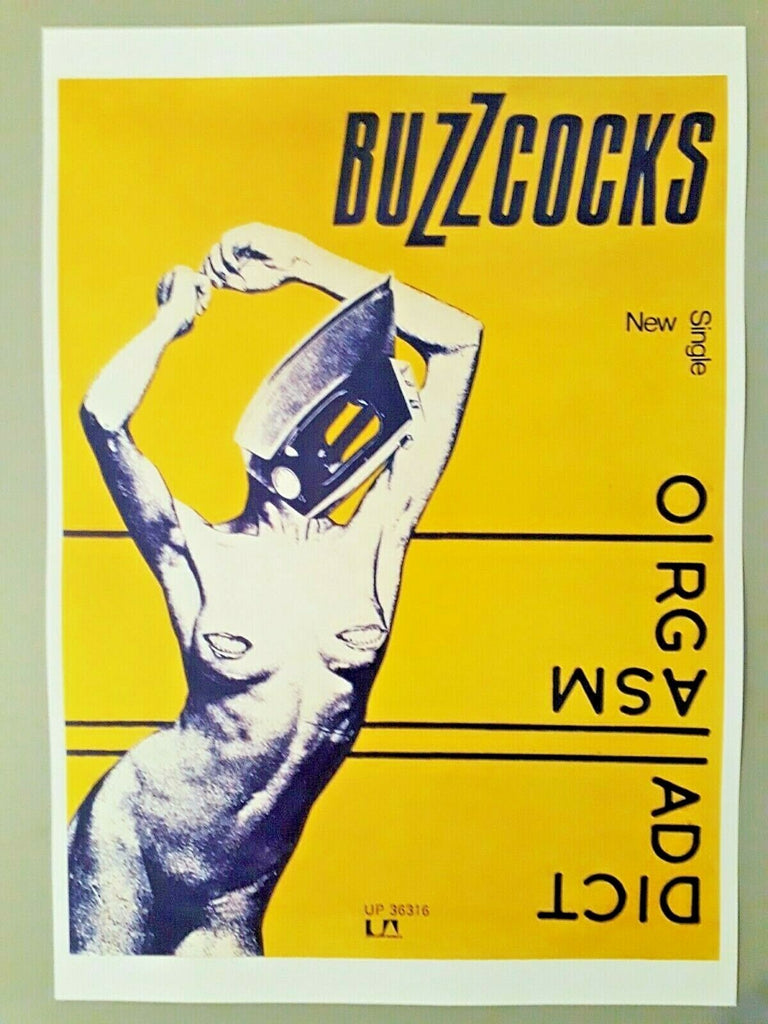 Buzzcocks punk poster - Rare Orgasm Addict promotional new single